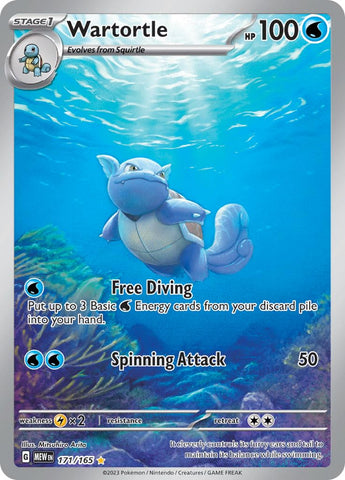Pokemon - Wartortle 171/165 - Pokemon 151 - Illustration Art Rare - Single Card