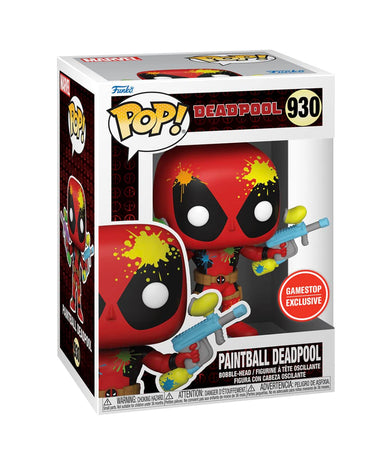 Funko POP! Marvel: Paintball Deadpool - Red Vinyl Bobble-Head Figure - Only at GameStop FUNKO