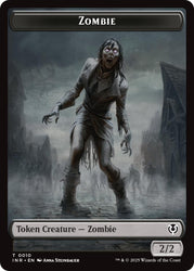 Zombie (0010) // Blood Double-Sided Token [Innistrad Remastered Tokens] Magic: The Gathering