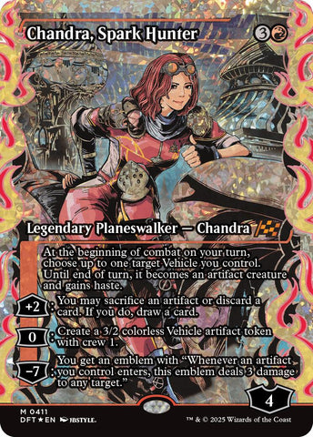 Chandra, Spark Hunter (Showcase Fracture Foil) (Japanese) [Aetherdrift] Magic: The Gathering