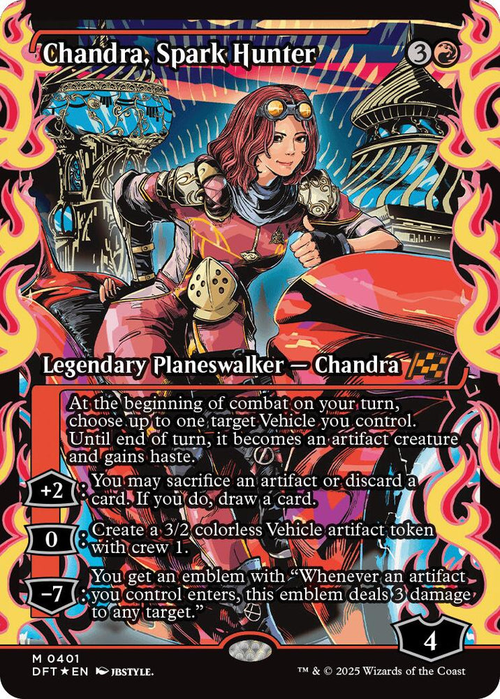 Chandra, Spark Hunter (Showcase) (Japanese) [Aetherdrift] Magic: The Gathering