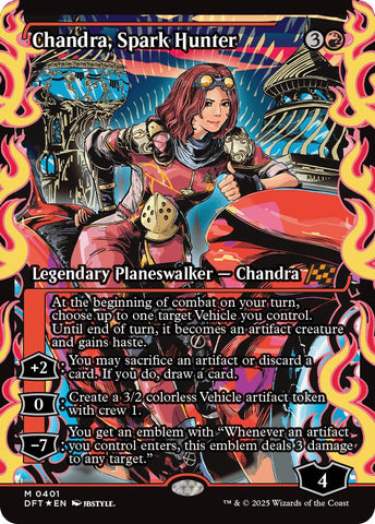 Chandra, Spark Hunter (Showcase) (Japanese) [Aetherdrift] Magic: The Gathering