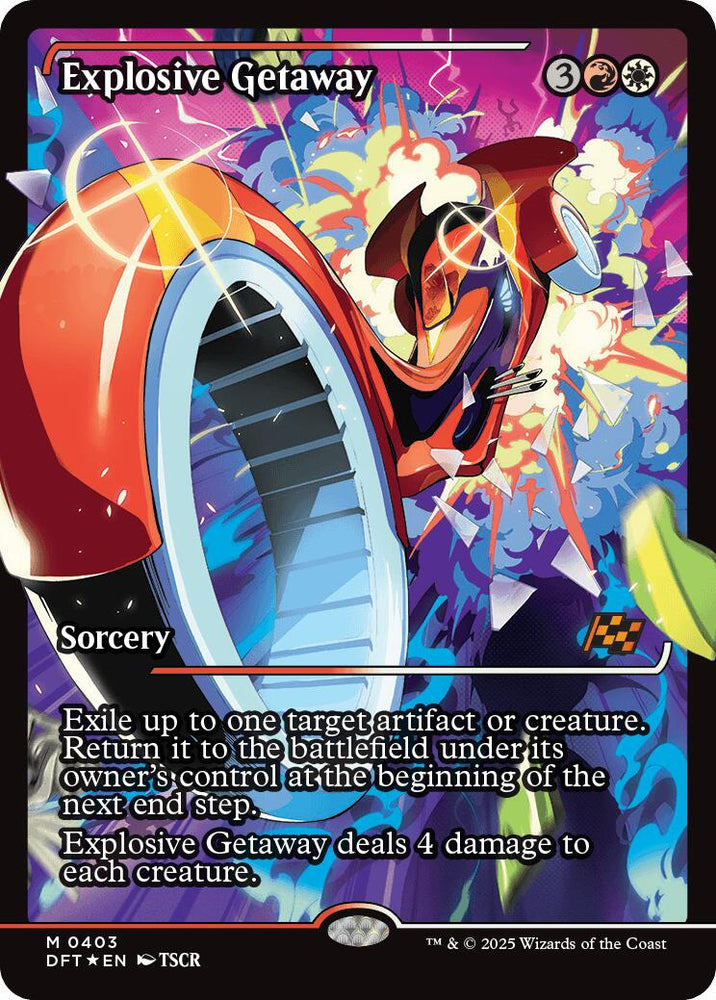 Explosive Getaway (Showcase) (Japanese) [Aetherdrift] Magic: The Gathering
