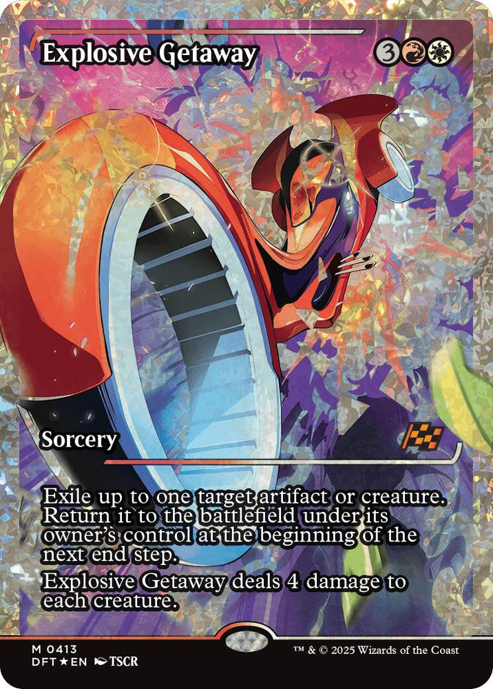 Explosive Getaway (Showcase Fracture Foil) (Japanese) [Aetherdrift] Magic: The Gathering