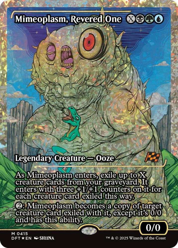 Mimeoplasm, Revered One (Showcase Fracture Foil) (Japanese) [Aetherdrift] Magic: The Gathering