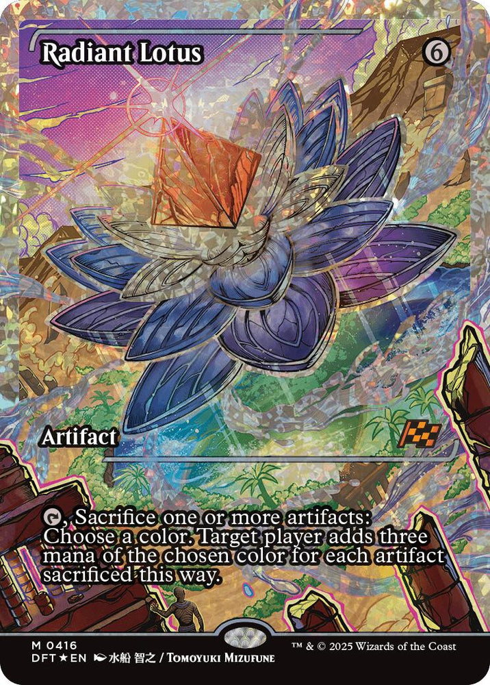 Radiant Lotus (Showcase Fracture Foil) (Japanese) [Aetherdrift] Magic: The Gathering