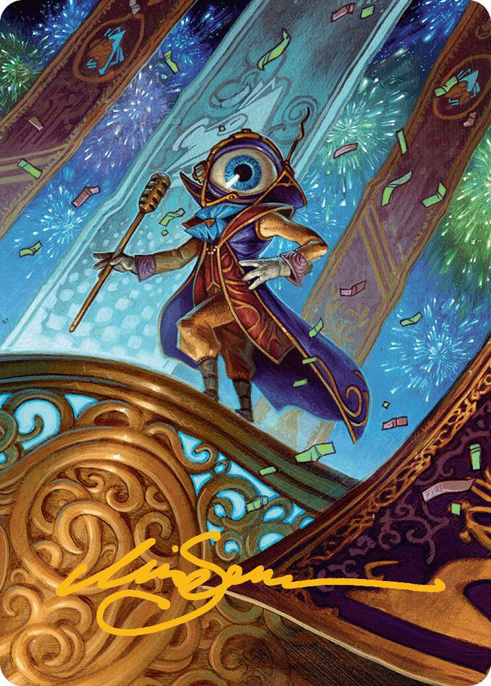 Vnwxt, Verbose Host Art Card (Gold-Stamped Signature) [Aetherdrift Art Series] Magic: The Gathering