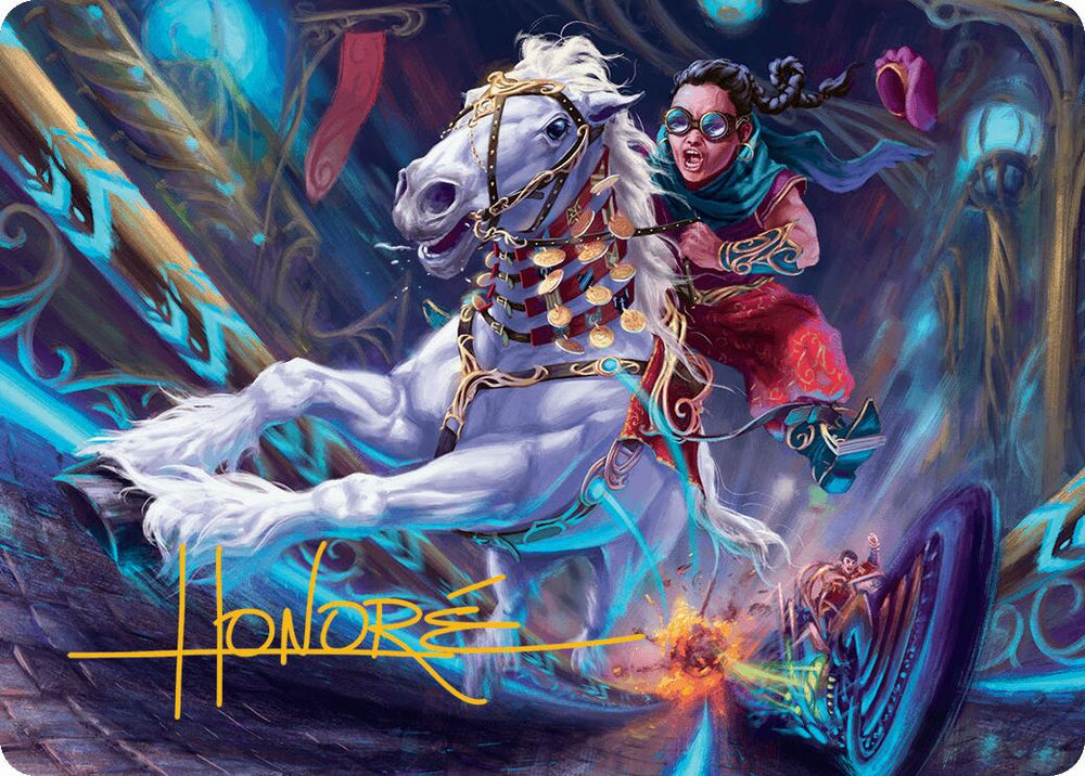 Gilded Ghoda Art Card (Gold-Stamped Signature) [Aetherdrift Art Series] Magic: The Gathering