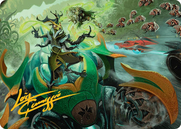 Aatchik, Emerald Radian Art Card (15/54) (Gold-Stamped Signature) [Aetherdrift Art Series] Magic: The Gathering