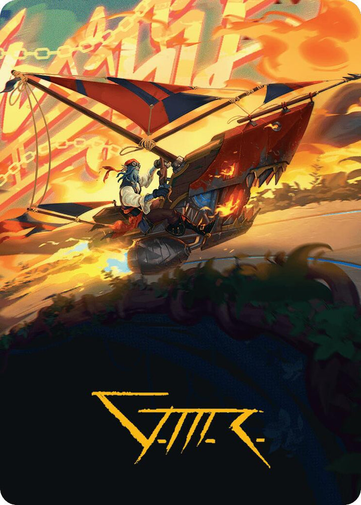 Boosted Sloop Art Card (Gold-Stamped Signature) [Aetherdrift Art Series] Magic: The Gathering
