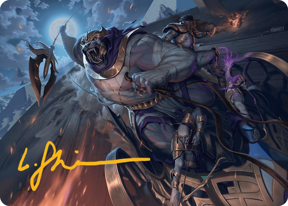 Zahur, Glory's Past Art Card (Gold-Stamped Signature) [Aetherdrift Art Series] Magic: The Gathering