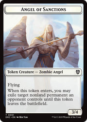 Angel of Sanctions // Vizier of Many Faces Double-Sided Token [Aetherdrift Commander] Magic: The Gathering