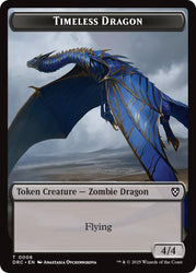 Timeless Dragon // Zombie (0007) Double-Sided Token [Aetherdrift Tokens] Magic: The Gathering