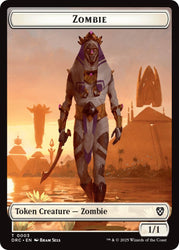 Angel of Sanctions // Zombie (0003) Double-Sided Token [Aetherdrift Tokens] Magic: The Gathering