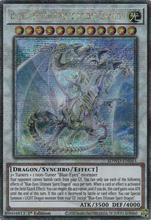 Blue-Eyes Ultimate Spirit Dragon (Quarter Century Secret Rare) [SDWD-EN043] Quarter Century Secret Rare Yu-Gi-Oh!