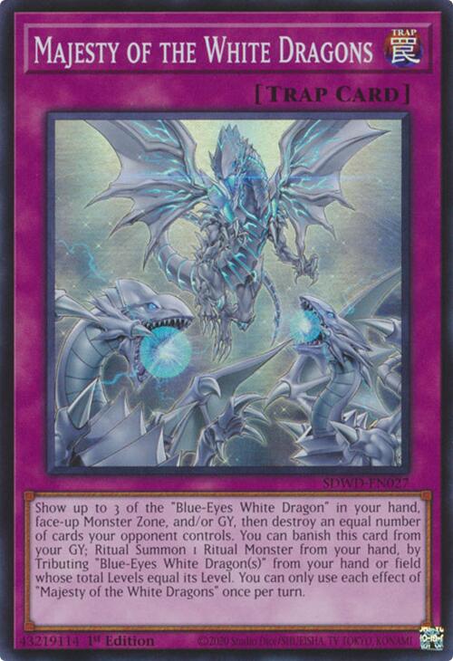 Majesty of the White Dragons [SDWD-EN027] Super Rare Yu-Gi-Oh!