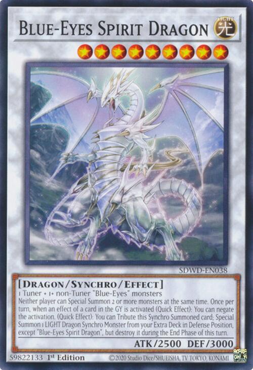 Blue-Eyes Spirit Dragon [SDWD-EN038] Common Yu-Gi-Oh!
