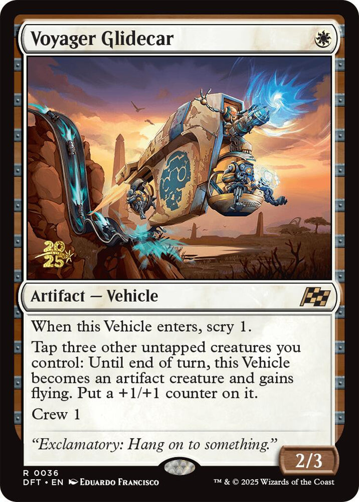 Voyager Glidecar [Aetherdrift Prerelease Promos] Magic: The Gathering