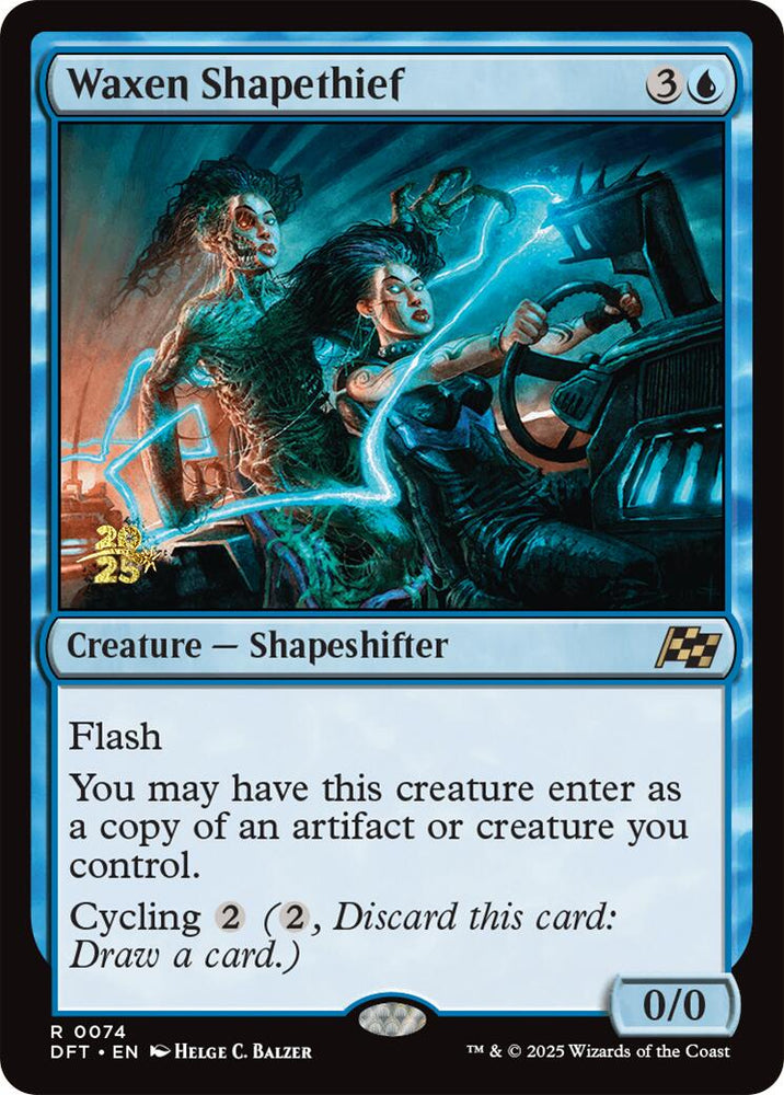 Waxen Shapethief [Aetherdrift Prerelease Promos] Magic: The Gathering