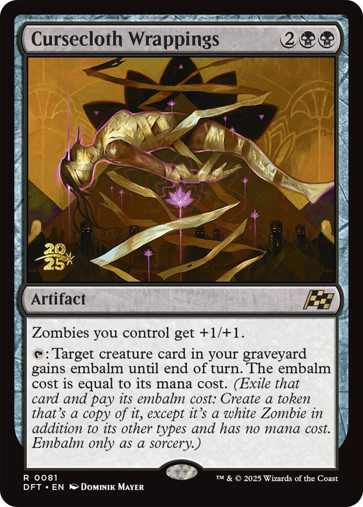 Cursecloth Wrappings [Aetherdrift Prerelease Promos] Magic: The Gathering
