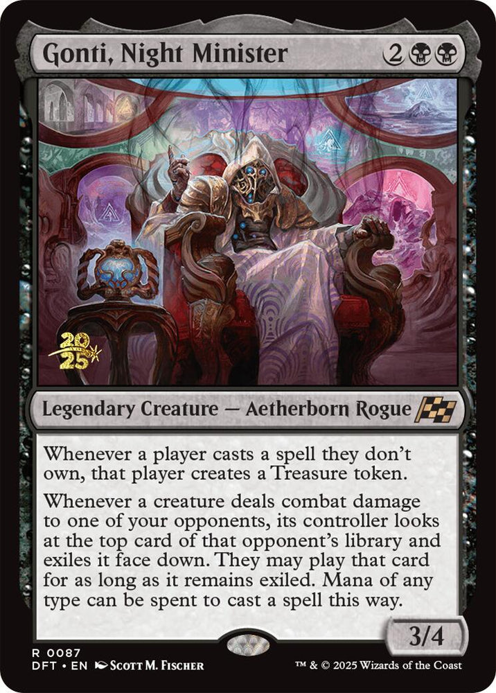 Gonti, Night Minister [Aetherdrift Prerelease Promos] Magic: The Gathering