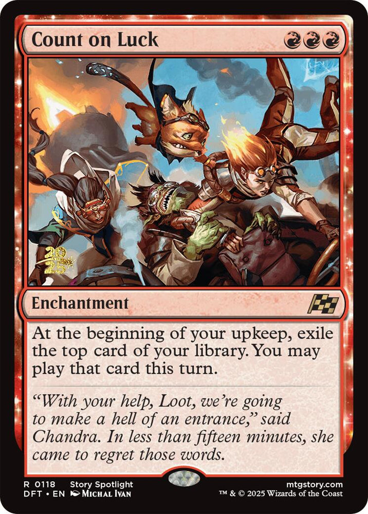 Count on Luck [Aetherdrift Prerelease Promos] Magic: The Gathering
