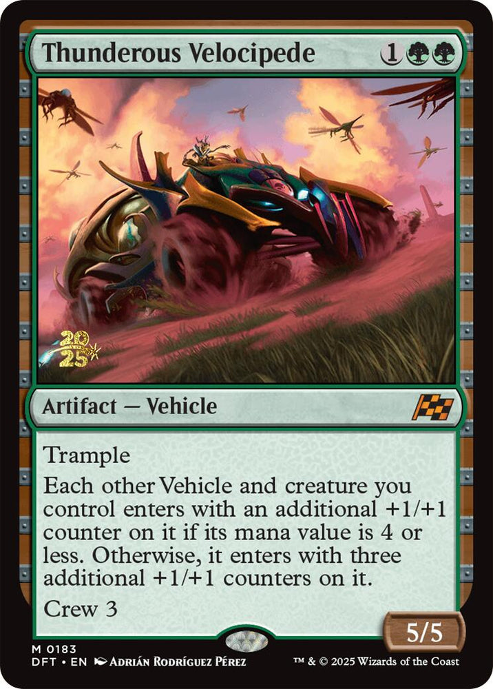 Thunderous Velocipede [Aetherdrift Prerelease Promos] Magic: The Gathering