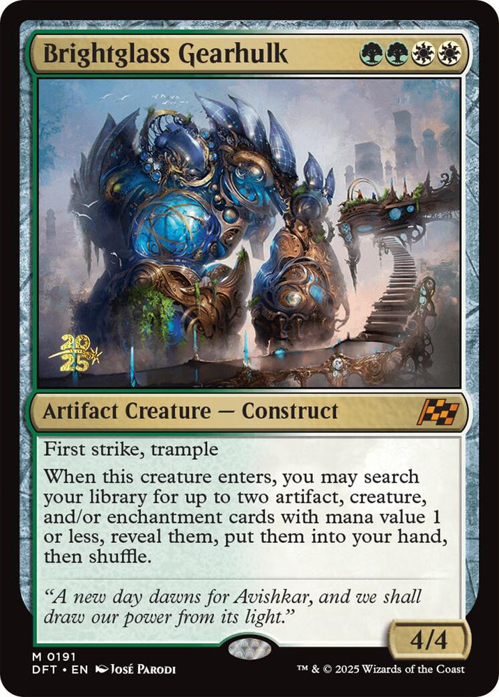 Brightglass Gearhulk [Aetherdrift Prerelease Promos] Magic: The Gathering