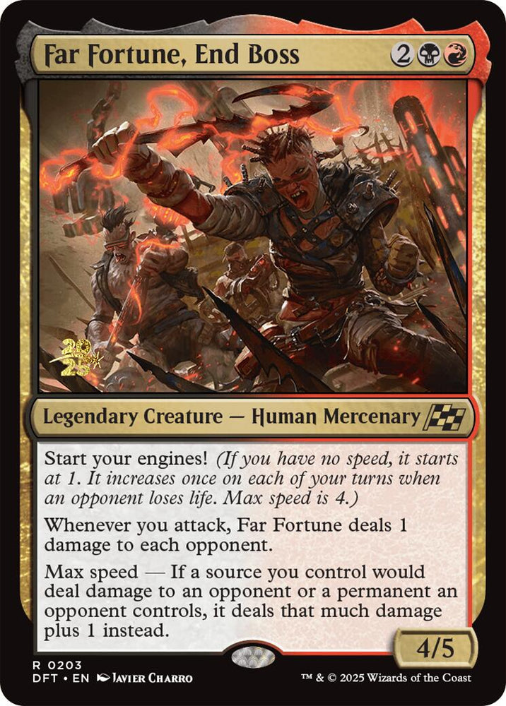 Far fortune, End Boss [Aetherdrift Prerelease Promos] Magic: The Gathering