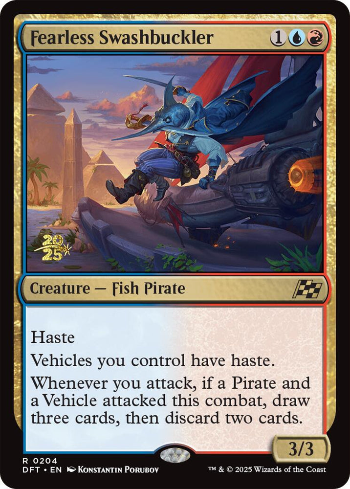 Fearless Swashbuckler [Aetherdrift Prerelease Promos] Magic: The Gathering
