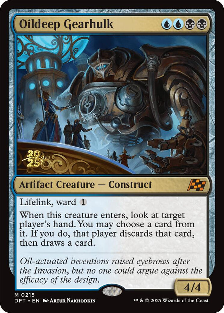 Oildeep Gearhulk [Aetherdrift Prerelease Promos] Magic: The Gathering
