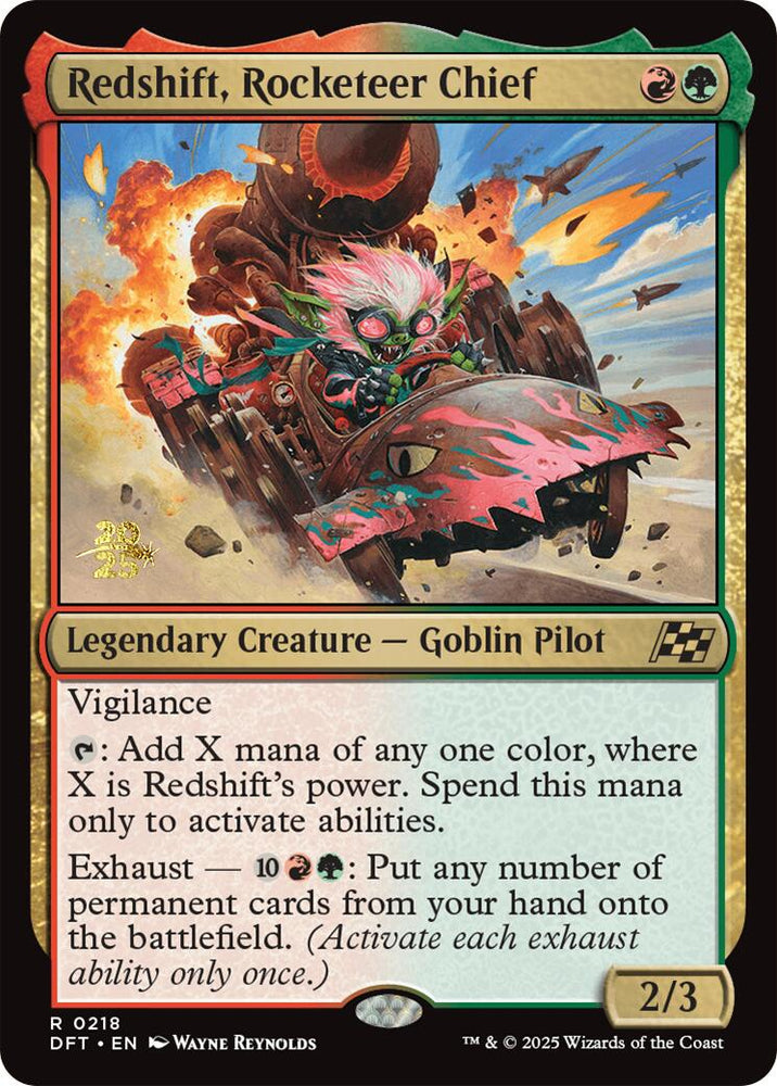 Redshift, Rocketeer Chief [Aetherdrift Prerelease Promos] Magic: The Gathering