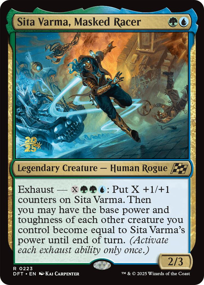 Sita Varma, Masked Racer [Aetherdrift Prerelease Promos] Magic: The Gathering