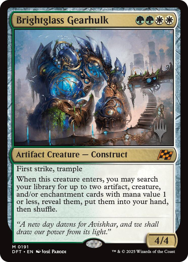 Brightglass Gearhulk (Promo Pack) [Aetherdrift Promos] Magic: The Gathering