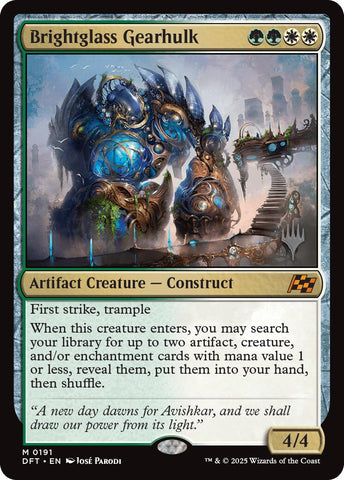Brightglass Gearhulk (Promo Pack) [Aetherdrift Promos] Magic: The Gathering