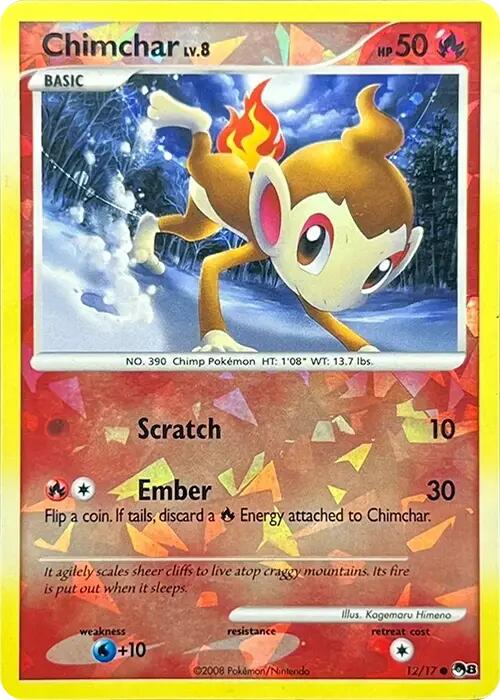 Chimchar (012/017) (Cracked Ice Holo) [POP Series 8] Pokémon