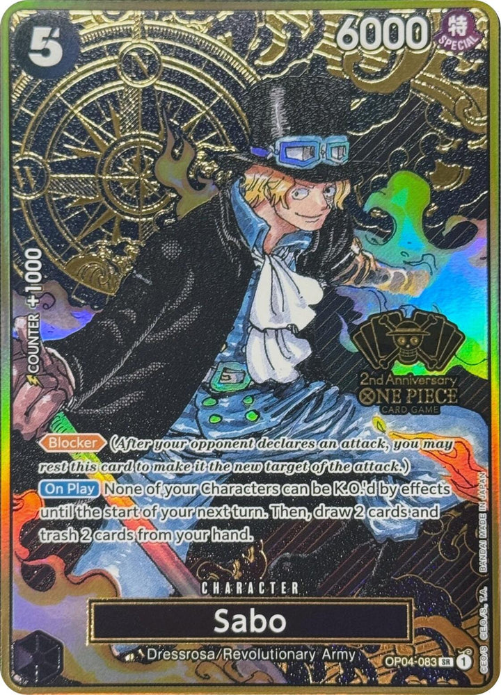 Sabo (Japanese Version 2nd Anniversary Set) [One Piece Promotion Cards] Bandai