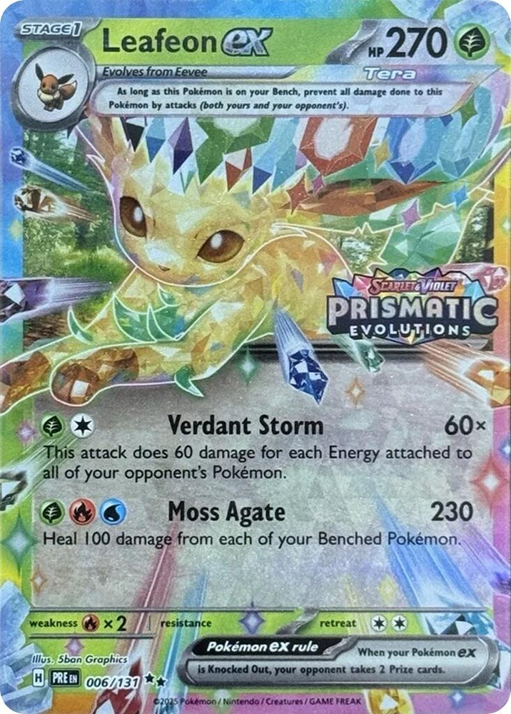 Leafeon ex (006/131) (Prismatic Evolutions Stamp) [Scarlet & Violet: Prismatic Evolutions] Pokémon