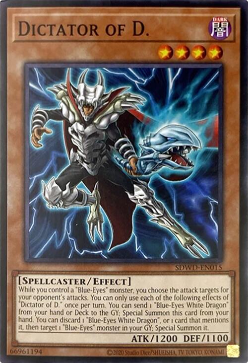 Dictator of D. (Unlimited Misprint) [SDWD-EN015] Common Yu-Gi-Oh!