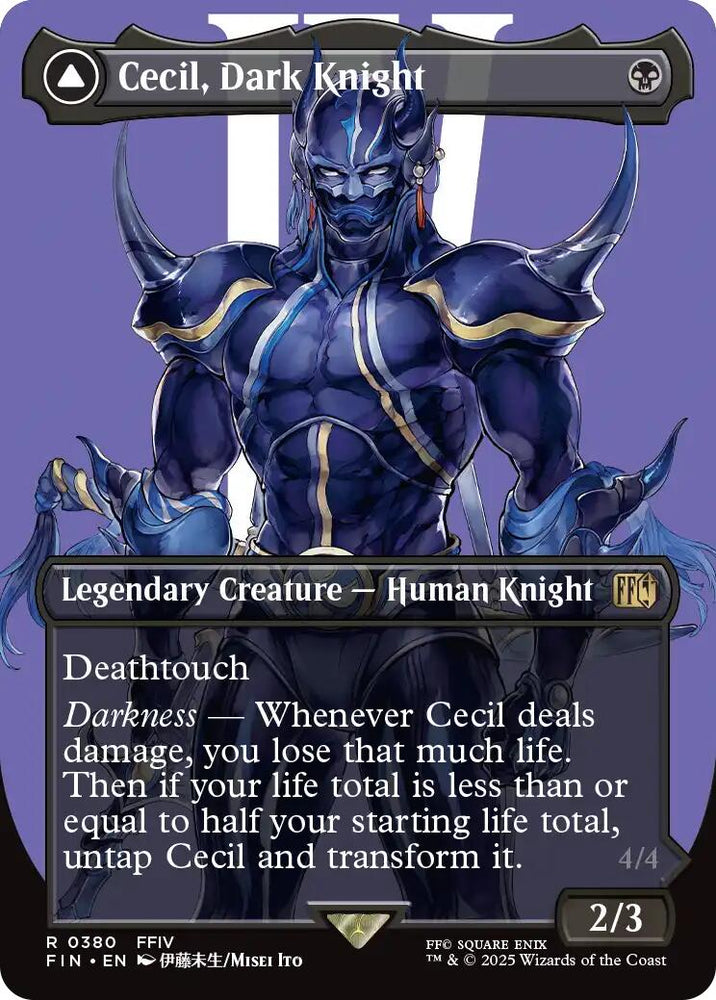 Cecil, Dark Knight // Cecil, Redeemed Paladin (Borderless) [FINAL FANTASY] Magic: The Gathering