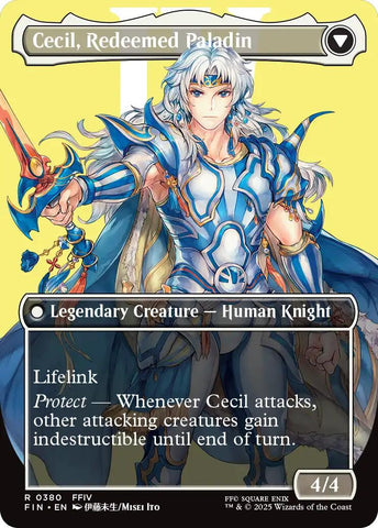 Cecil, Dark Knight // Cecil, Redeemed Paladin (Borderless) [FINAL FANTASY] Magic: The Gathering