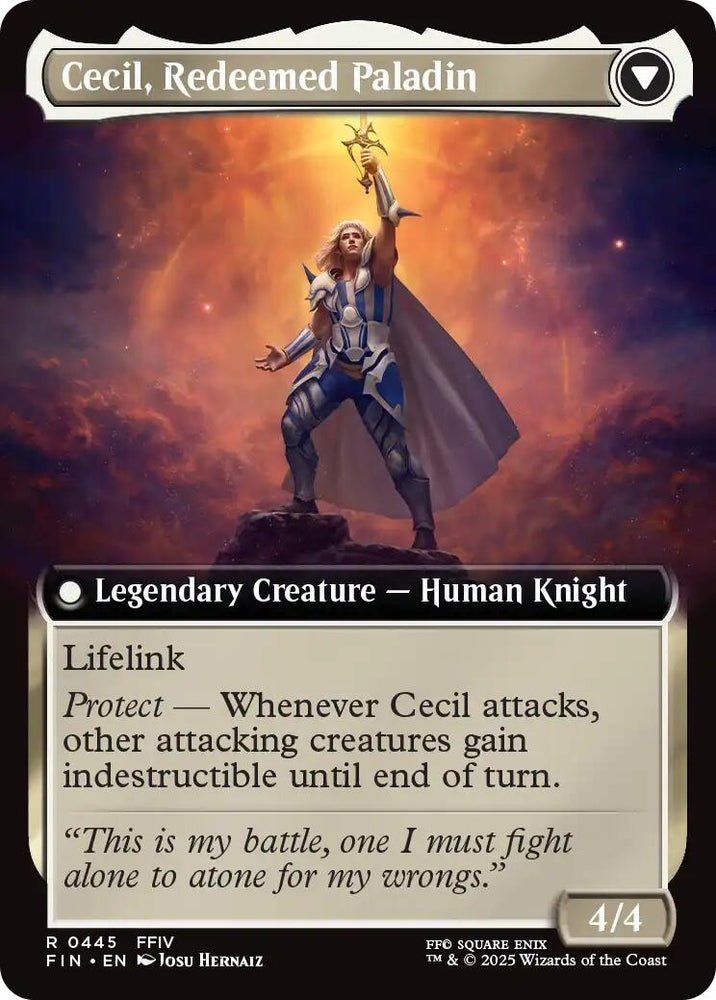 Cecil, Dark Knight // Cecil, Redeemed Paladin (Extended Art) [FINAL FANTASY] Magic: The Gathering