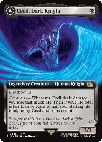 Cecil, Dark Knight // Cecil, Redeemed Paladin (Extended Art) [FINAL FANTASY] Magic: The Gathering