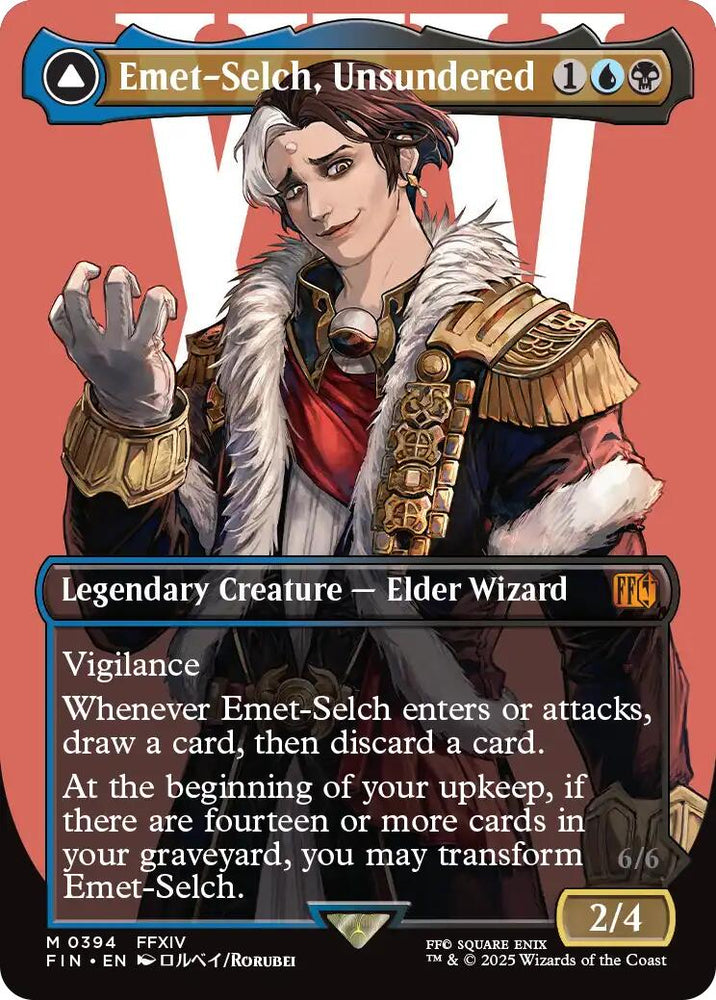 Emet-Selch, Unsundered // Hades, Sorcerer of Eld (Borderless) [FINAL FANTASY] Magic: The Gathering