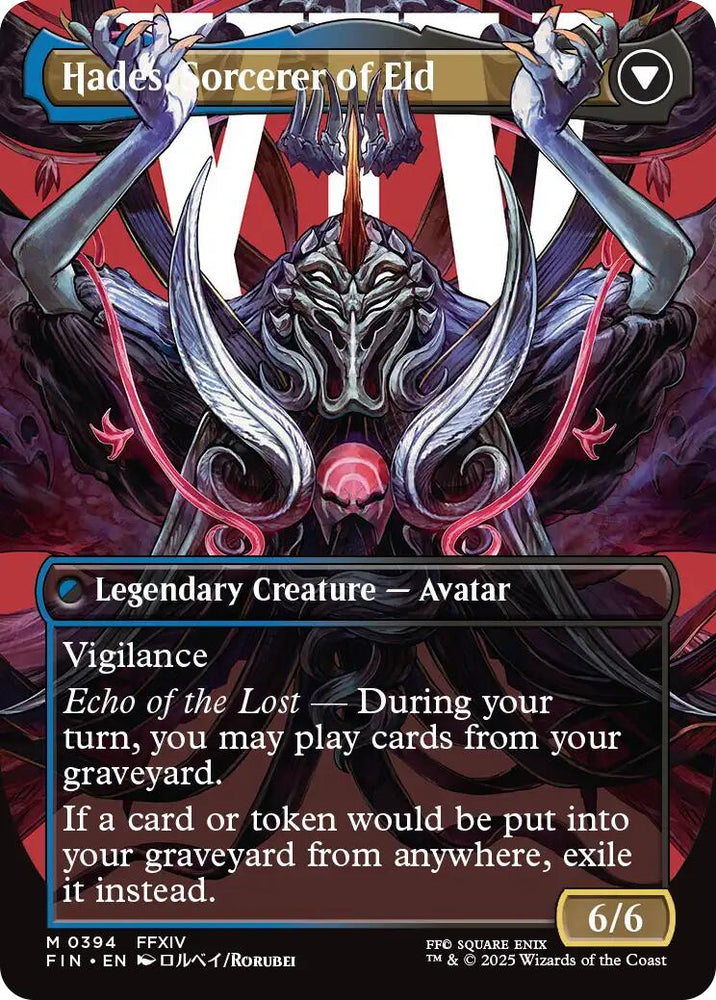 Emet-Selch, Unsundered // Hades, Sorcerer of Eld (Borderless) [FINAL FANTASY] Magic: The Gathering