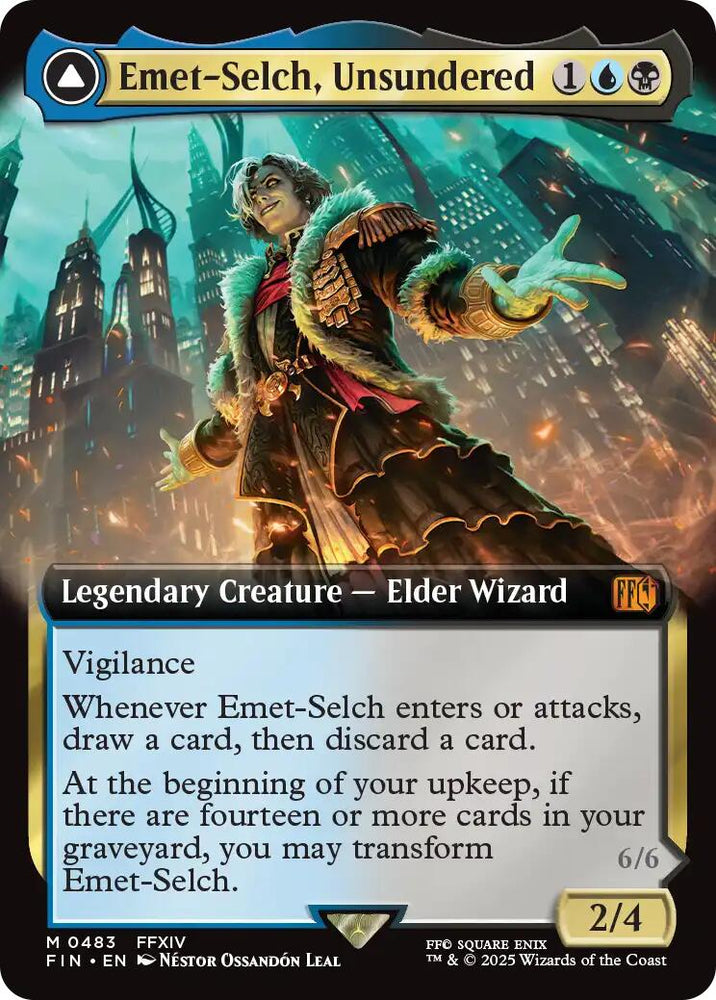 Emet-Selch, Unsundered // Hades, Sorcerer of Eld (Extended Art) [FINAL FANTASY] Magic: The Gathering