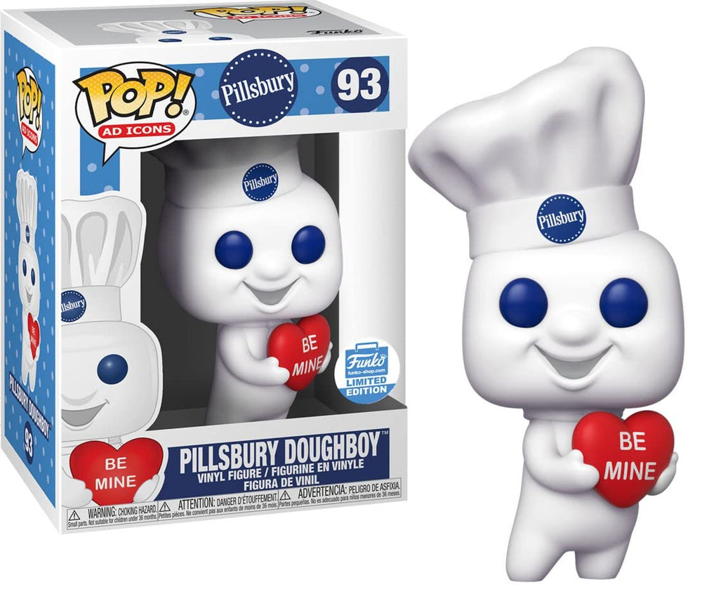 Funko POP! Ad Icons: Pillsbury Doughboy with Heart #93 Exclusive Bundled with Free PET Compatible .5mm Extra Rigged Protector FUNKO