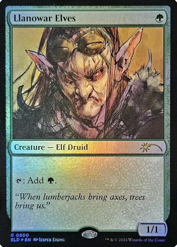 Llanowar Elves (0800) (Rainbow Foil) [Secret Lair Drop Series] Magic: The Gathering