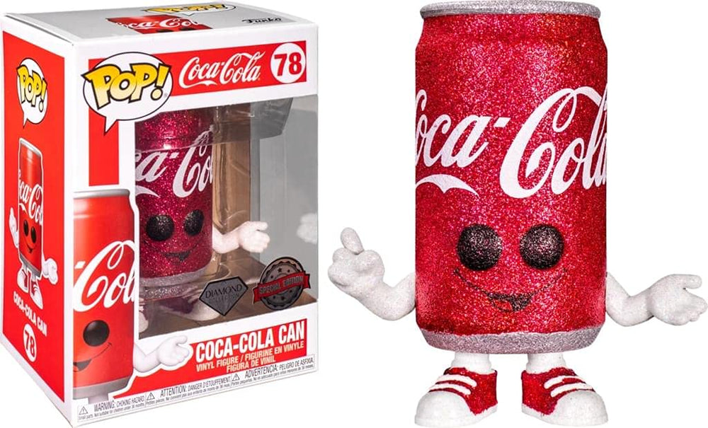 POP Ad Icons Coca-Cola 3.75 Inch Action Figure - Coca-Cola Can Diamond Glitter #78, Red FUNKO