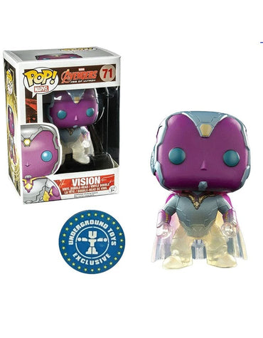 Funko Marvel Avengers Age of Ultron POP! Marvel Vision Exclusive 3 3/4" Vinyl Bobble Head #71 [Phasing] FUNKO